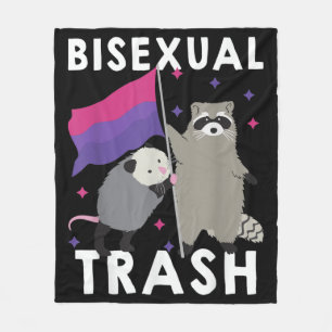 Couverture Polaire Bisexual Trash Gay pride Rainbow LGBT Raccoon