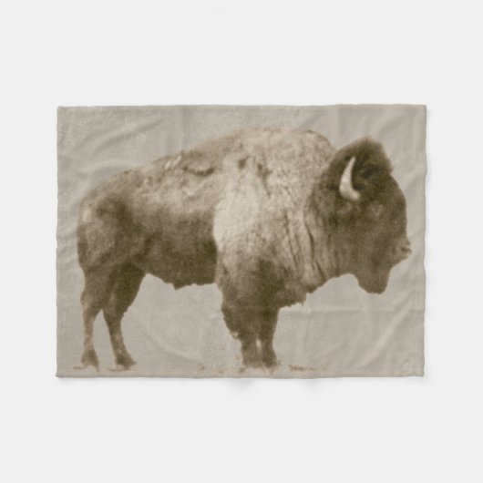 Couverture Polaire Bison américain (Devant (Horizontal))