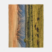 Couverture Polaire Bison au lever de soleil (Devant)