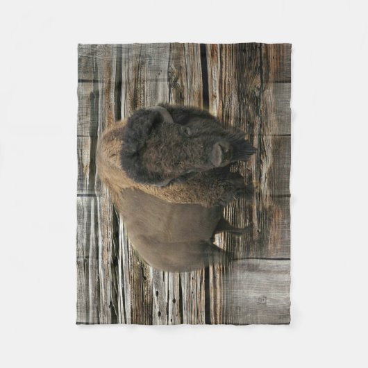 Couverture Polaire Bison de bois (Devant)