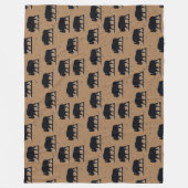Couverture Polaire Bison de Buffalo Silhouette Motif de la prairie (Devant)