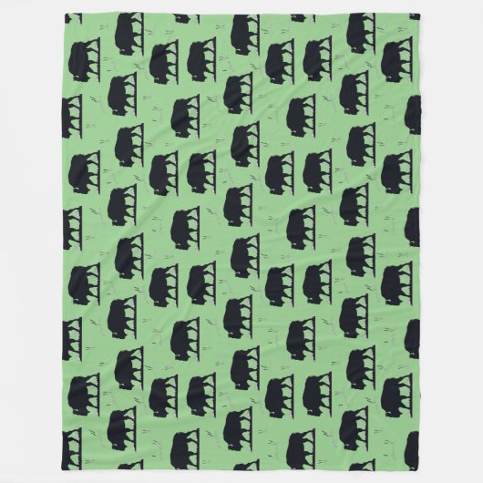 Couverture Polaire Bison de Buffalo Silhouette Motif de la prairie (Devant)