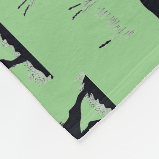 Couverture Polaire Bison de Buffalo Silhouette Motif de la prairie (Coin)