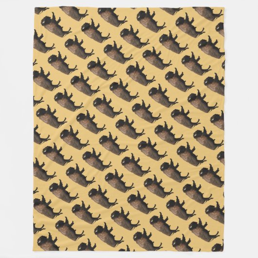 Couverture Polaire Bison galopant (Devant)
