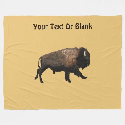 Couverture Polaire Bison galopant (Devant (Horizontal))