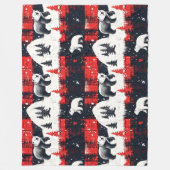 Couverture Polaire Bison rouge Plaids Ours polaire (Devant)