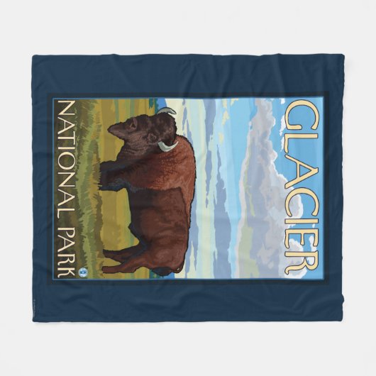 Couverture Polaire Bison Scene - Glacier National Park, MT (Devant (Horizontal))