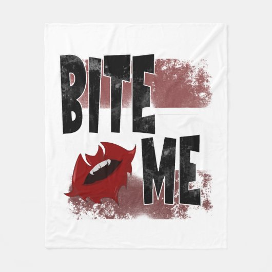 Couverture Polaire Bite me - Citation Cool - Halloween - Bat (Devant)