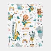 Couverture Polaire Bizarre Animaux (Devant)