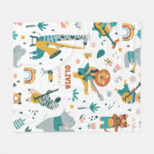 Couverture Polaire Bizarre Animaux (Devant (Horizontal))