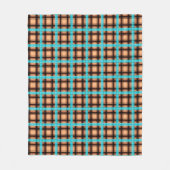 Couverture Polaire Bl motif abstrait sans à damiers plaid (Devant)