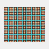 Couverture Polaire Bl motif abstrait sans à damiers plaid (Devant (Horizontal))