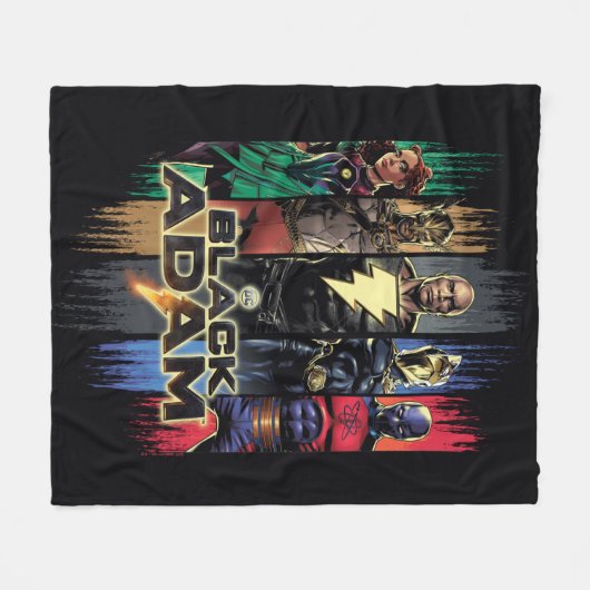 Couverture Polaire Black Adam Characters In Stripes Graphic (Devant (Horizontal))