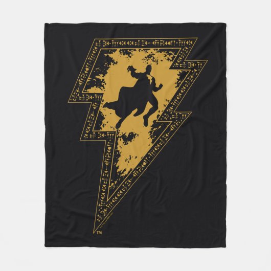 Couverture Polaire Black Adam Distressed Lightning Bolt Graphic (Devant)