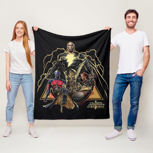Couverture Polaire Black Adam Triangular Group Graphic (En situation)