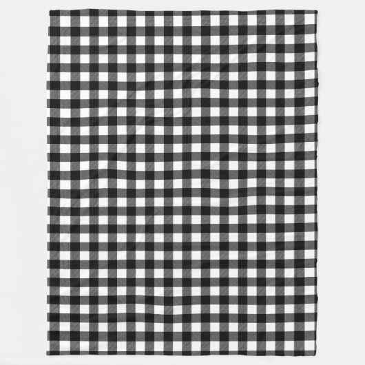 Couverture Polaire Black and White Buffalo Plaid Christmas Check (Devant)