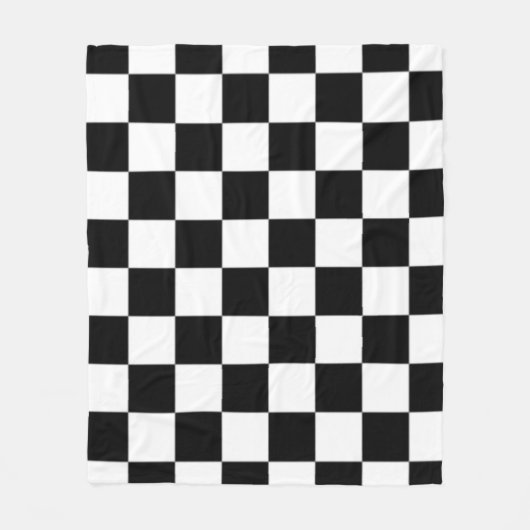Couverture Polaire Black and White Checkered Square Pattern  (Devant)