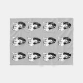 Couverture Polaire Black and White Cocker Spaniels Grey (Devant (Horizontal))
