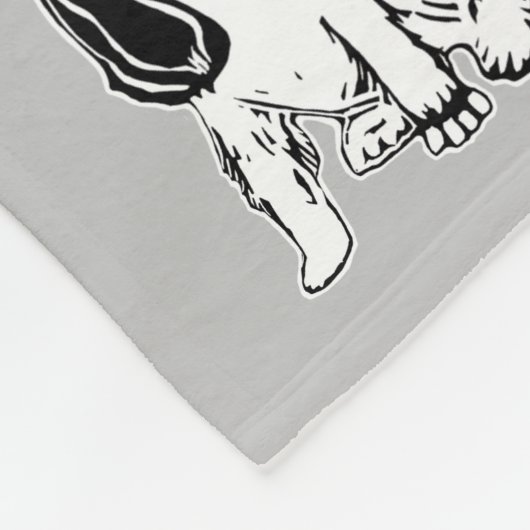 Couverture Polaire Black and White Cocker Spaniels Grey (Coin)