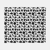 Couverture Polaire Black and White Cow Pattern Country (Devant (Horizontal))