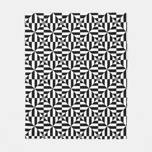 Couverture Polaire Black and white geometrical pattern (Devant)