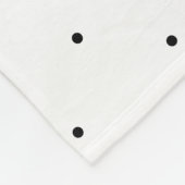 Couverture Polaire Black And White Laurel Monogram Polka Dot Pattern (Coin)
