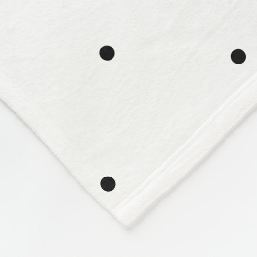 Couverture Polaire Black And White Laurel Monogram Polka Dot Pattern (Coin)