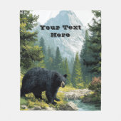 Couverture Polaire Black Bear Nature Throw Blanket (Devant)