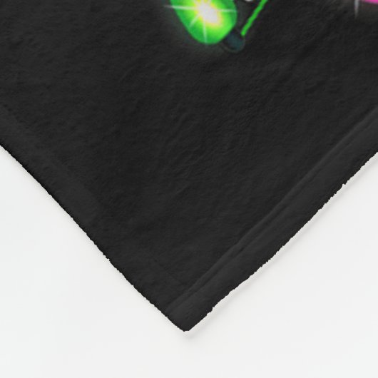 Couverture Polaire Black Cat Christmas Lights Funny Santa Hat Black C (Coin)