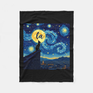 Couverture Polaire Black Cat Comma La Kamala Harris Halloween Starry