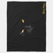 Couverture Polaire Black Cat Magic chic personnalisable (Devant)