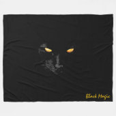 Couverture Polaire Black Cat Magic chic personnalisable (Devant (Horizontal))