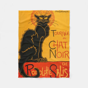Couverture Polaire Black Cat Vintage Halloween Steinlen Poster