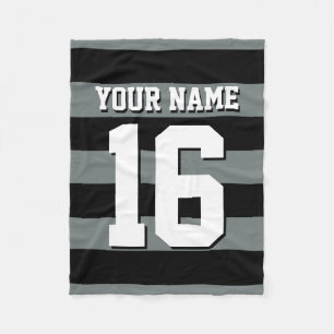 Couverture Polaire Black Charcoal Team Jersey Preppy Stripe