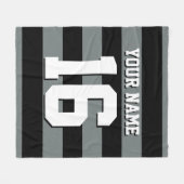Couverture Polaire Black Charcoal Team Jersey Preppy Stripe (Devant (Horizontal))