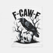 Couverture Polaire Black Crow, F-caw-f Funny Black Bird (Devant)