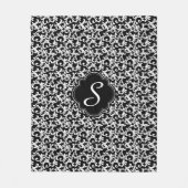 Couverture Polaire Black Elegant Damask Medium Print (Devant)