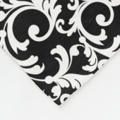 Couverture Polaire Black Elegant Damask Medium Print (Coin)