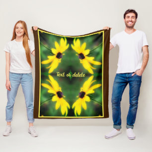 Couverture Polaire Black Eyed Susan Daisy Abstrait Personnalisé