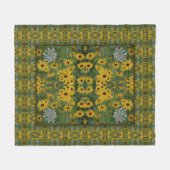 Couverture Polaire Black Eyed Susan Flowers Abstrait Motif (Devant (Horizontal))