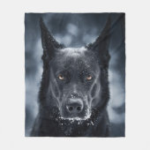 Couverture Polaire Black German Shepherd (Devant)