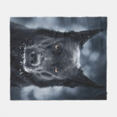 Couverture Polaire Black German Shepherd (Devant (Horizontal))