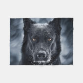 Couverture Polaire Black German Shepherd (Devant (Horizontal))