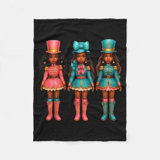 Couverture Polaire Black Girl Nutcracker Christmas Nk Nutcracker Xmas (Devant)
