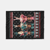 Couverture Polaire Black Girl Nutcracker Western Nutcracker Bow Ugly (Devant (Horizontal))