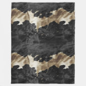 Couverture Polaire Black Gold Western Cowhide (Devant)
