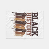 Couverture Polaire Black History Month Hands Symbol Afro Motivation  (Devant (Horizontal))