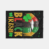 Couverture Polaire Black Irish Dripng Lips African American St Patric (Devant (Horizontal))