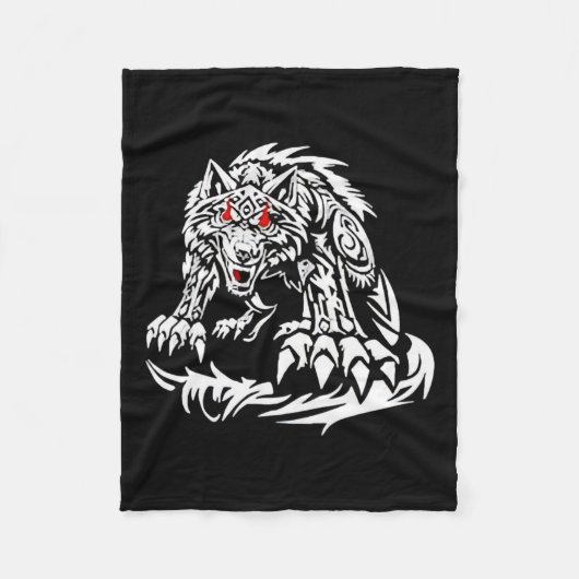 Couverture Polaire Black Jacob Fatu Wolf (Devant)