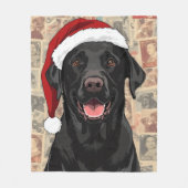 Couverture Polaire Black lab christmas blanket (Devant)